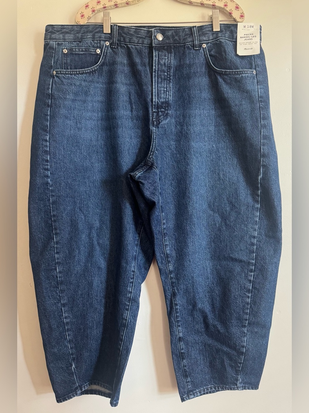 New Plus Size Madewell Pieced Barrel-Leg Jean Size 18W - Picture 3 of 6